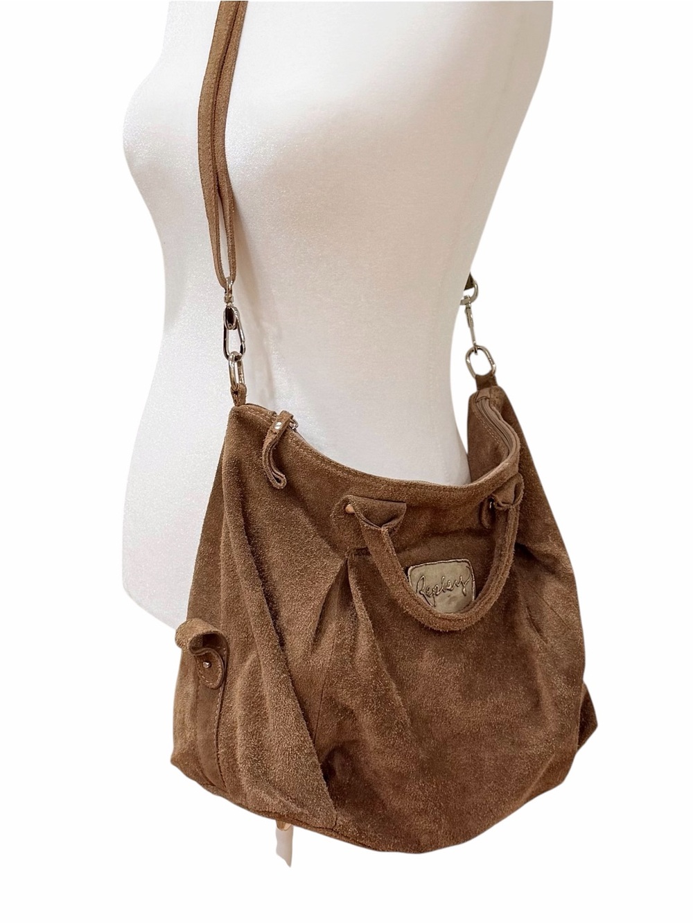 Slouchy Suede Replay Oversized Hobo Bag Made in Italy Early 200s